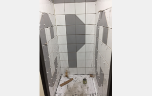 Photos de l'avancé de travaux des douches