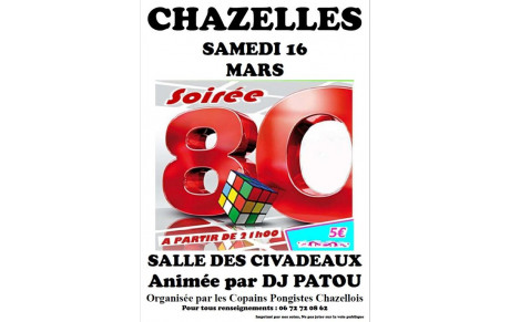 Soirée Année 80 à nos jours